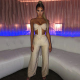 Vest wide-leg pants suit