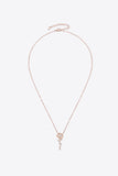 925 Sterling Silver 18K Rose Gold-Plated Pendant Necklace