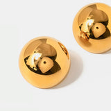 Hemispherical Stainless Steel Earrings