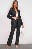 Striped Long Sleeve Top and Pants Set